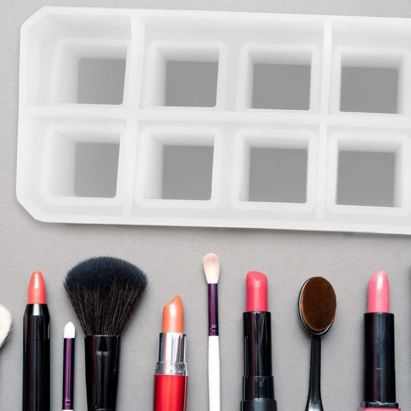 

Silicone Lipstick Storage Box Mold Diy Crafts Crystal Epoxy Desktop Decoration Gift For Lovers Flexible Easy Clean Molds Jewelry