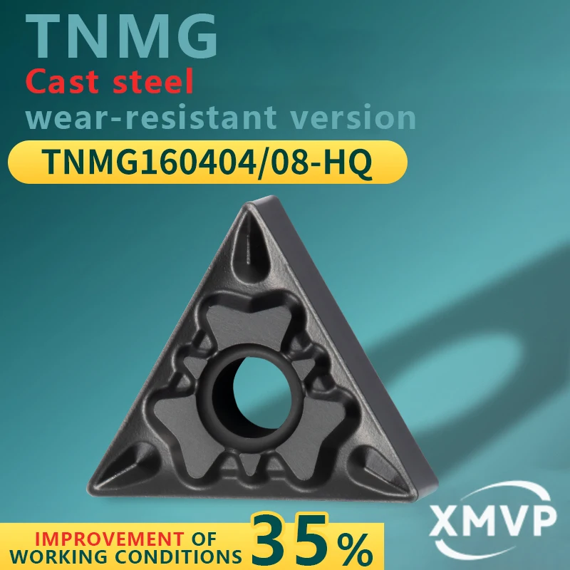 

Triangular CNC turning tool TNMG160404/08-HQ cast steel grade BP8118 cylindrical turning tool grain