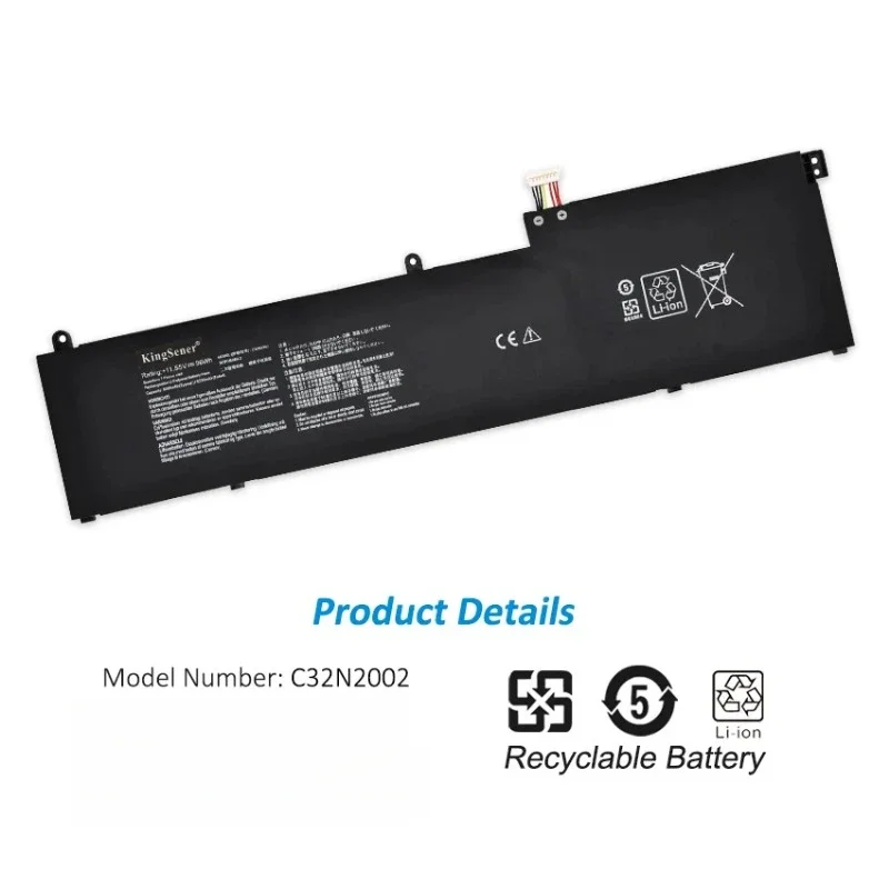 11.55V 8380mAh C32N2002 Laptop Battery for ASUS ZenBook Pro 15 OLED UM535 UM535Q UM535QE UM535QA UM535QH UX535 UX535L UX535LI