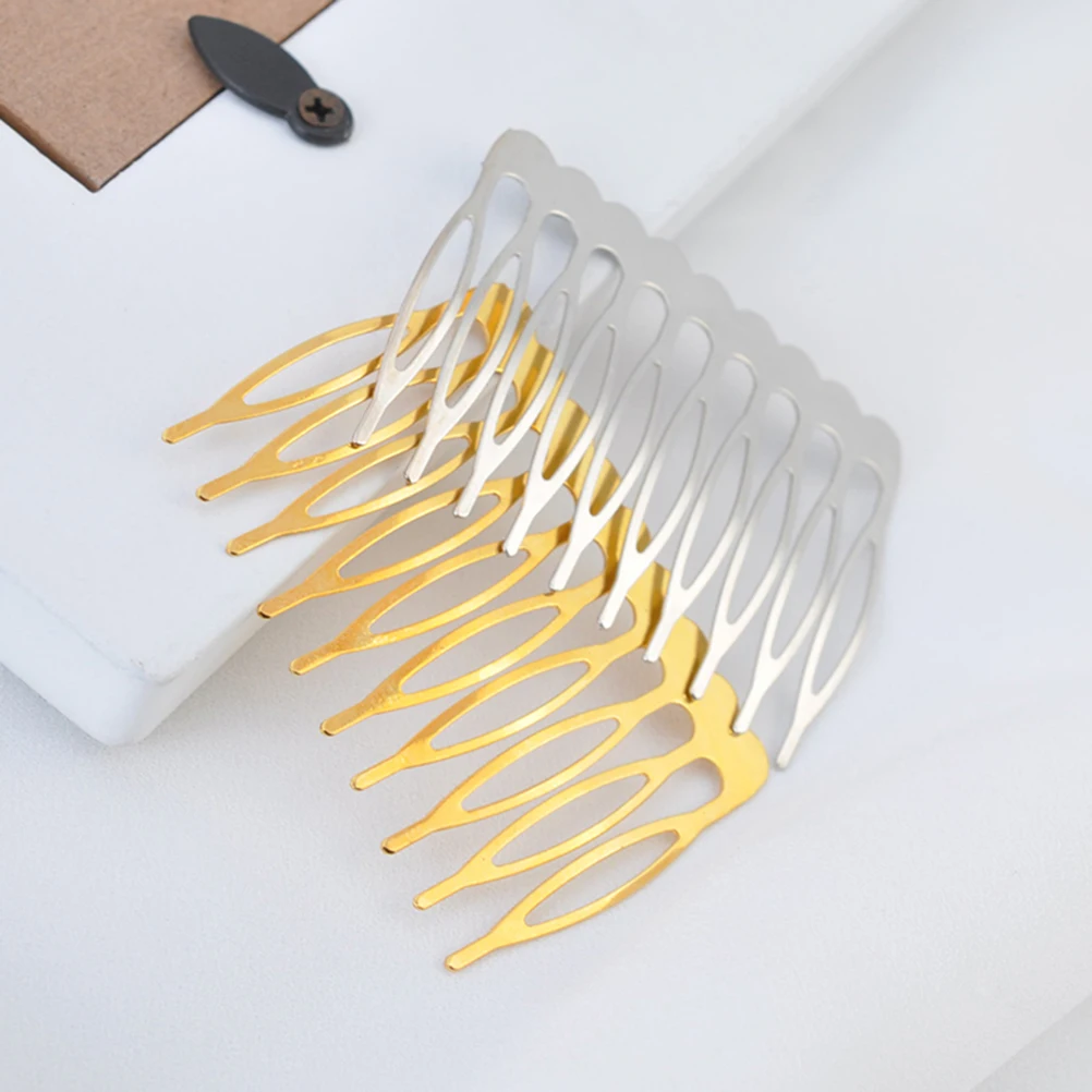 

30pcs Inserted Hair Comb Women Headdress Metal Clip Detangle Gold Silver Bride Party Wedding Daily Use Elegant Stylish