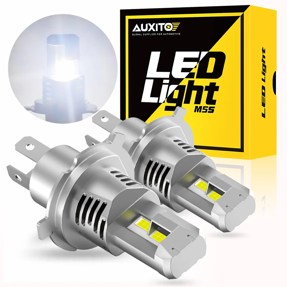 

2 шт. AUXITO Canbus LED H4 Фара дальнего ближнего света 120 Вт 22000LM 9003 HB2 H4 Фары Автомобильные лампы Super 6500K 12 В Мощные вентилируемые