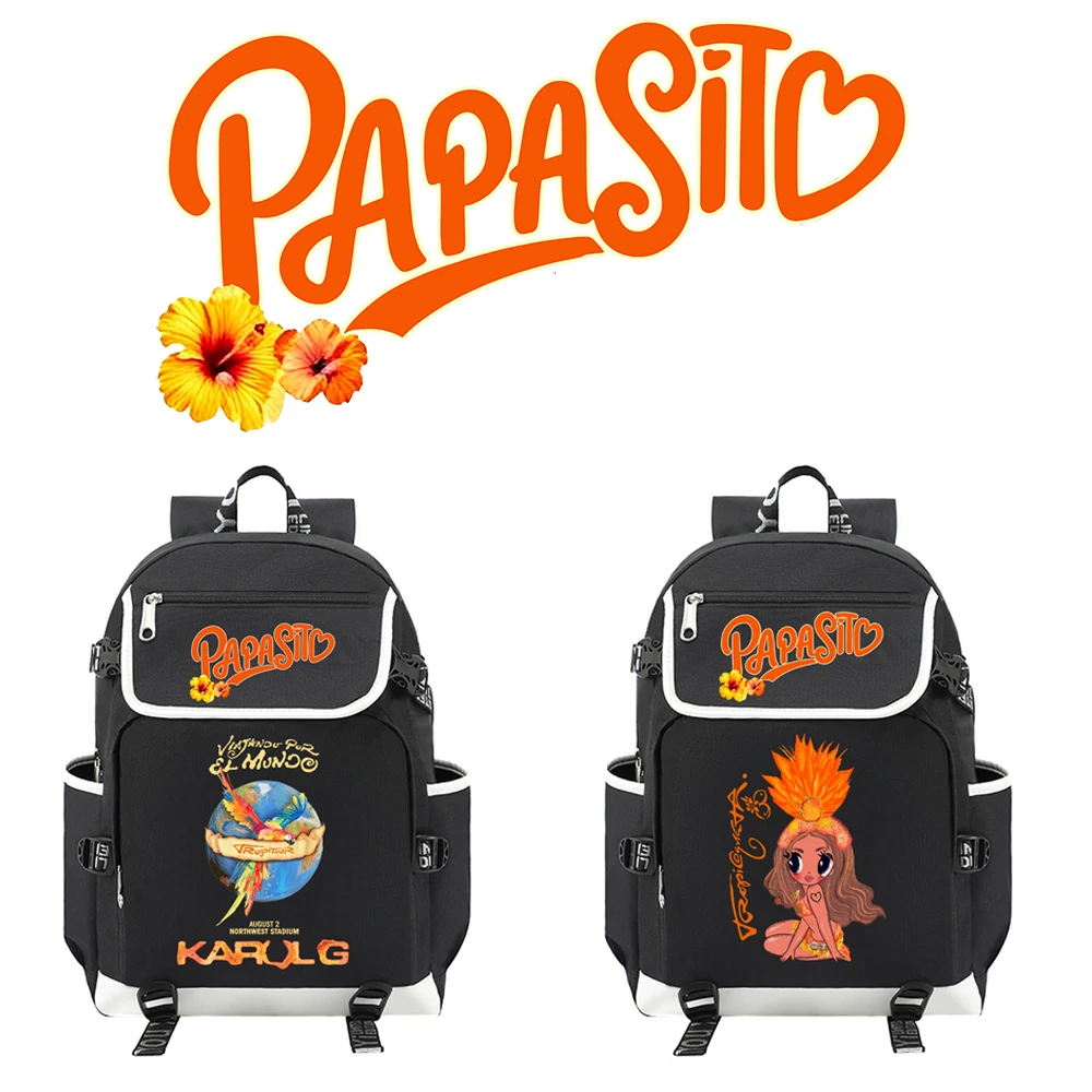 Karol G Tropicoqueta Backpack Girl Boy Student Teenager Rucksack Casual School Bags Travel Mochila