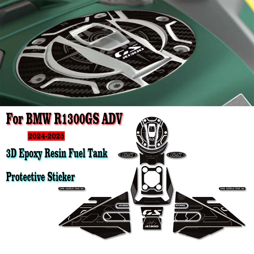 

For BMW R1300GS R1300 GS Adventure R1300 GS ADV 2024-2025 Motorcycle Accessories 3D Epoxy Resin Tank Pad Protection Sticker