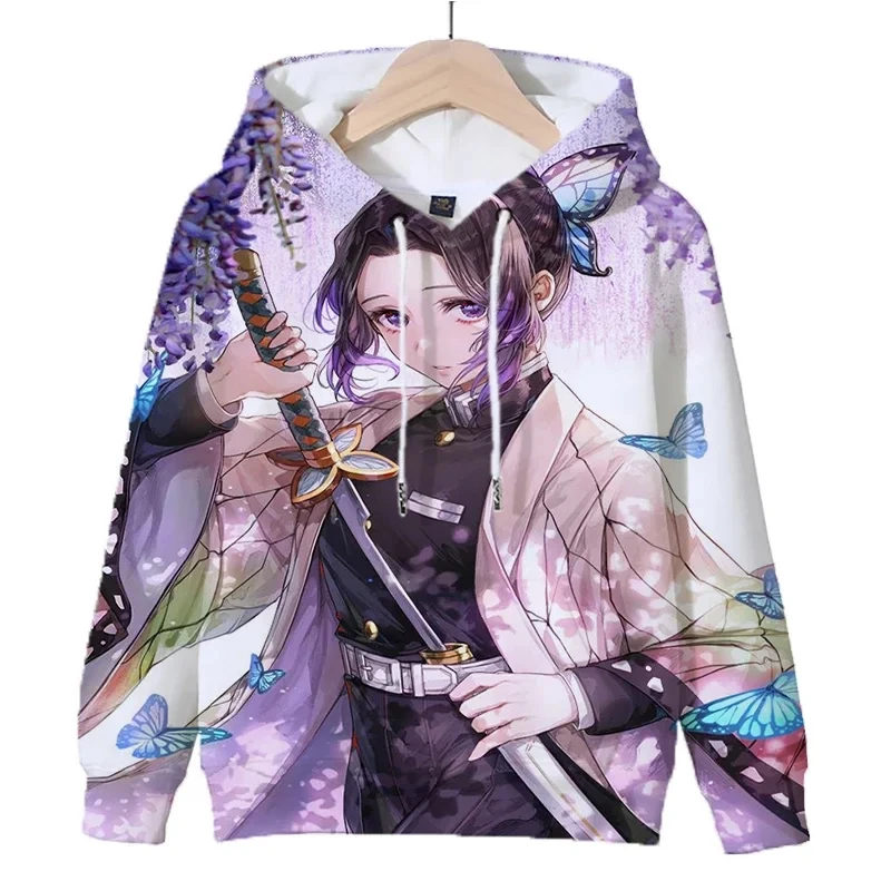 Demon Slayer Kamado Nezuko bluza z kapturem dziewczyny Kawaii Anime bluza ubrania dla dzieci jesień chłopcy swetry dziecięce bluzy z długim rękawem