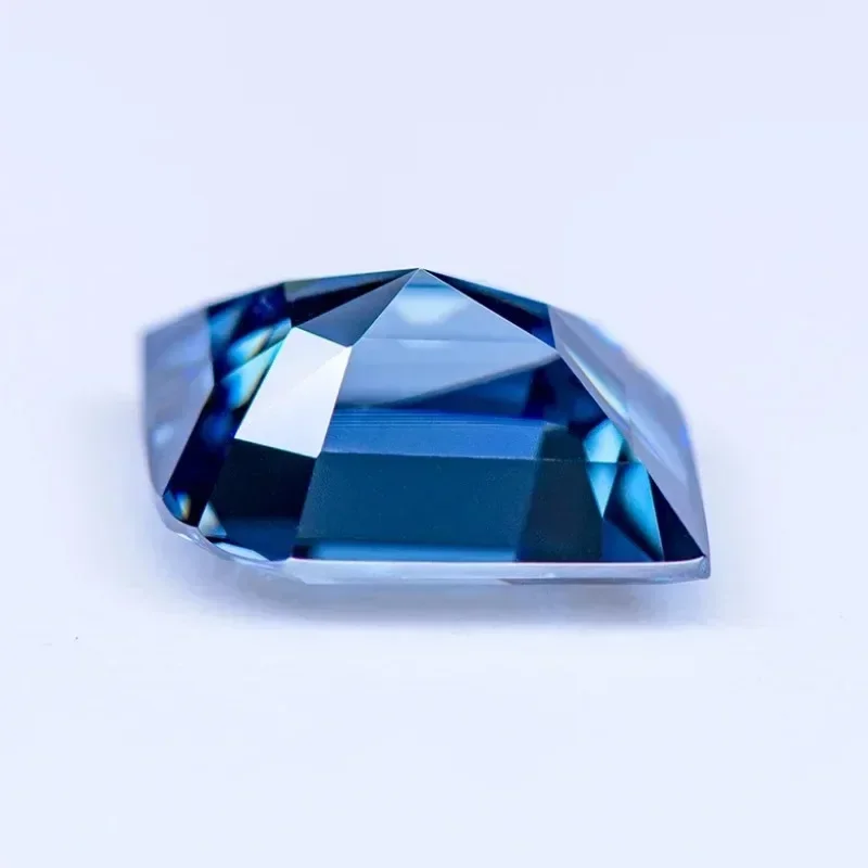 Moissanite Stone Primary Color Royal Blue Leaf Cut Lab Grown Diamond Gemstone for DIY Women Jewelry Making with GRA Certificate