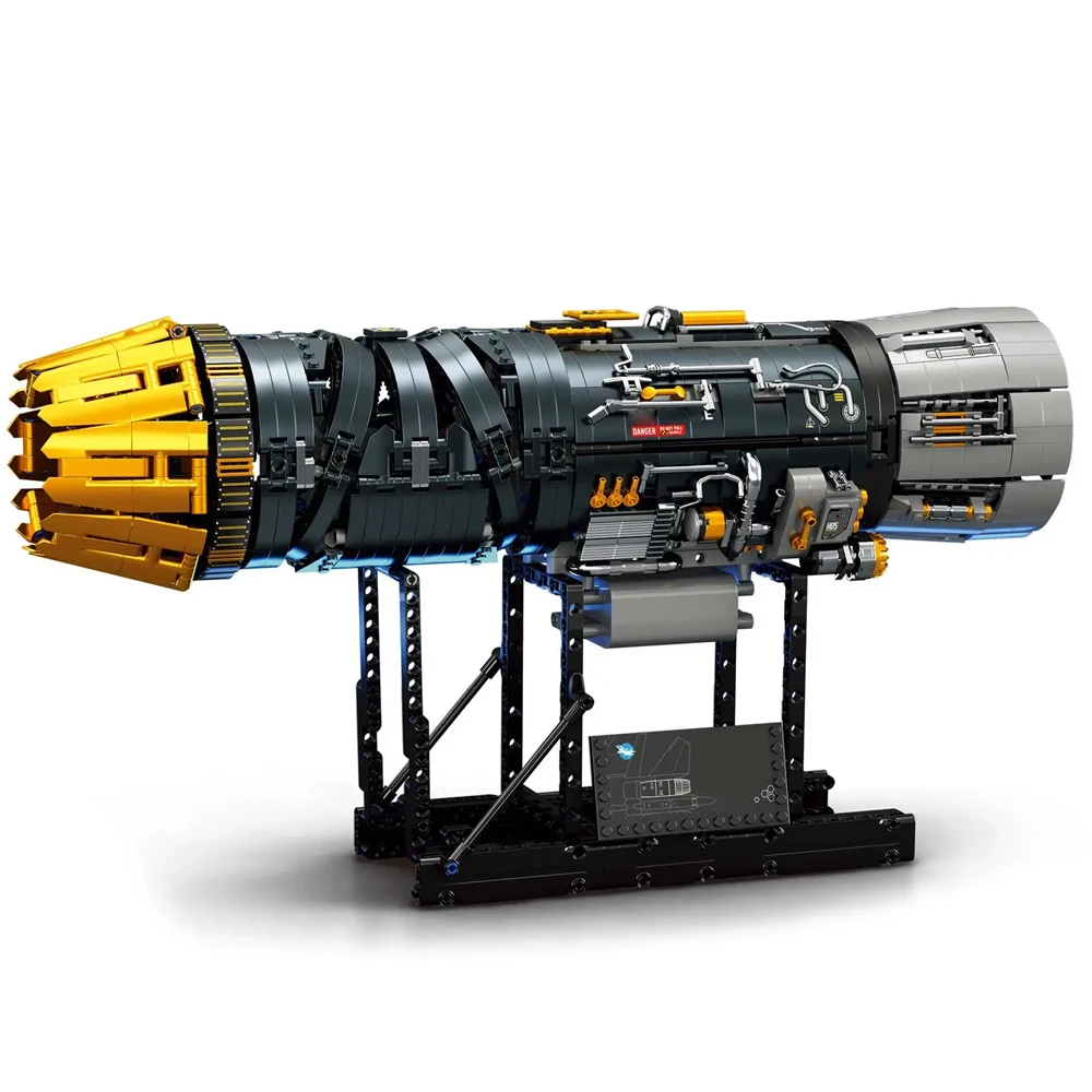1:17 Schaal F35B VTOL Functionele motor bouwstenen 90 °   Verstelbare Tail Fighter Jet Core-simulatie cadeau voor militaire fans - afbeelding 2