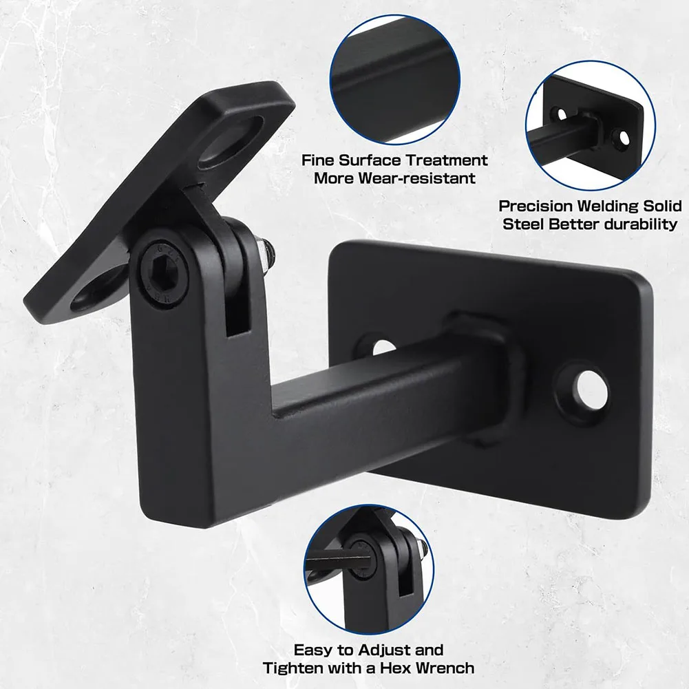 Iron Handrail Holder As Show Adjustable Handrail Bracket Customizable Angle Easy Installation Flexible Mounting System