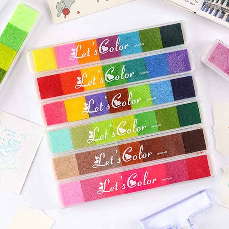 Cute Mix Color Inkpad for School Painting Scrapbooking Stamp Deco Use Handicraft DIY Hobby Craft Supplies