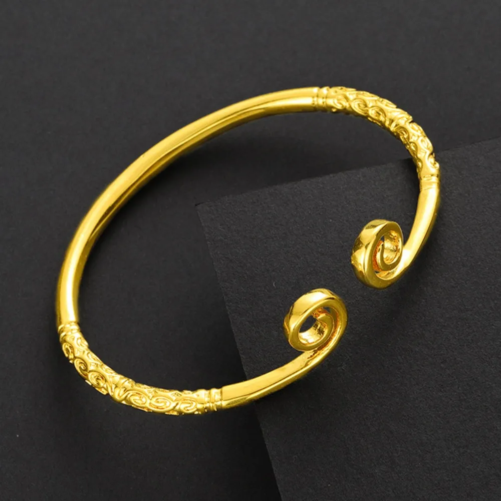 YILUOCD Black Golden Color Myth Wukong Opening Adjustable Rings Monkey King Bar Golden Hoop Ring Cosplay Vintage Jewelry