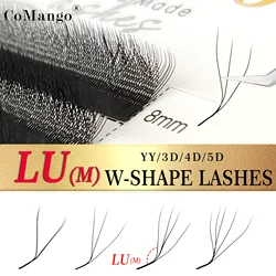 CoMango LU Curl YY/3D/4D/5D W Shape Eyelash Extension Premade Volume Fans 12 Rows Soft Faux Mink Natural Lashes Cosmetics