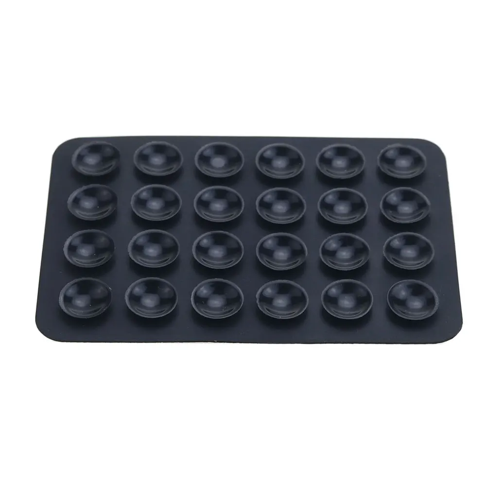 1Piece Silicone Suction Phone Holder Multifunctional Suction Cup Stand Square Anti-Slip Single-Sided Case Mount Back Sticker