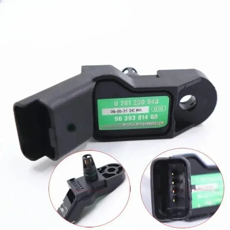 0261230043 9639381480 Czujnik ciśnienia absolutnego w kolektorze ssącym MAP do Peugeot Citroen 106 206 207 307 407 807 Oryginalny DC00467680