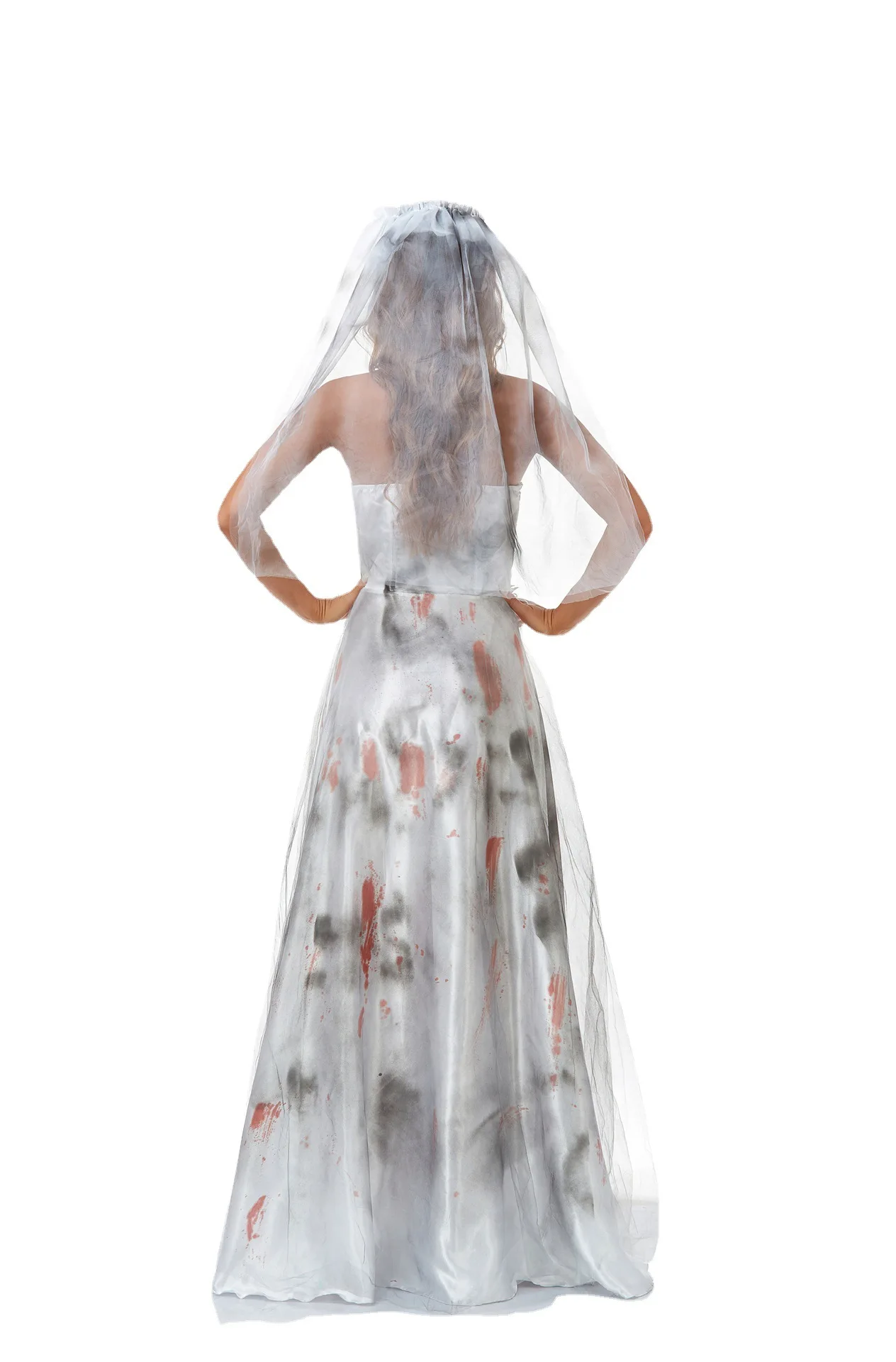 Halloween Cosplay Ghost Bride And Phantom Dress Costumes For Day Of The Dead Parades Featuring A Terrifying Maiden Performances