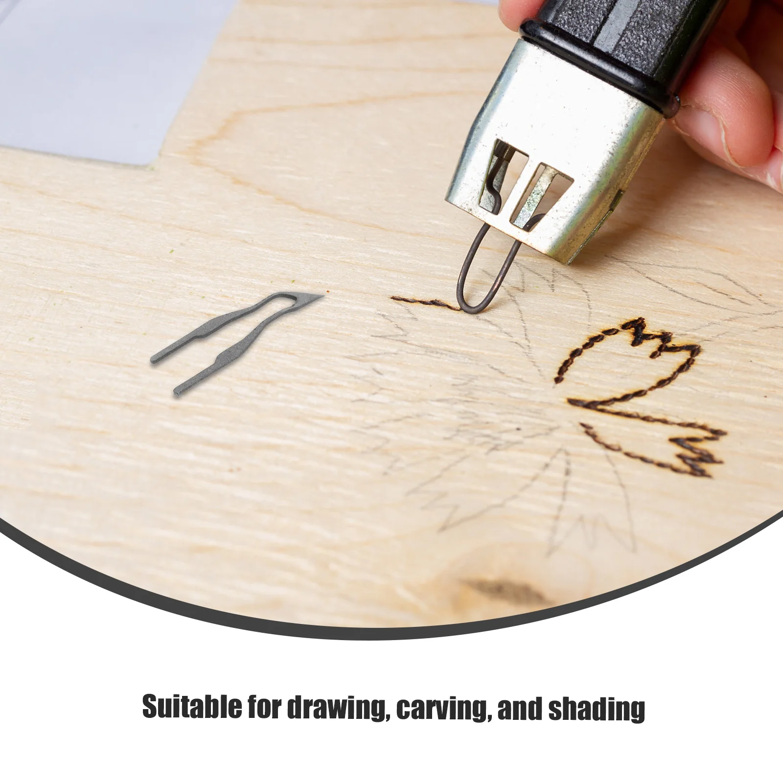 

Wood Burning Tips Set with Wire Nibs for Pyrography Detail Engraving Fast Heating Electric Iron Heads for Handwriting Design