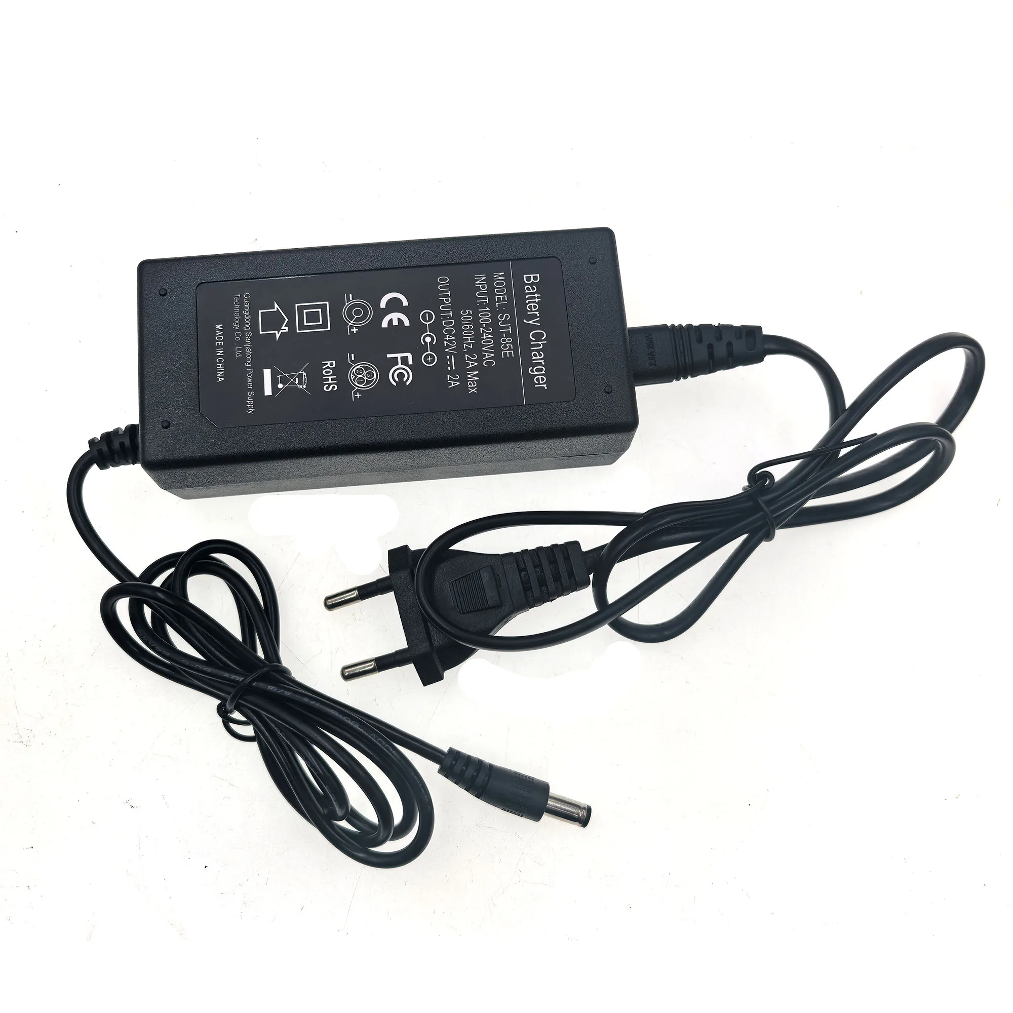 42V 36V 2A Charger Lithium Li-ion Li-poly Charger For 10Series 36V Battery Pack with DC5525 Connector