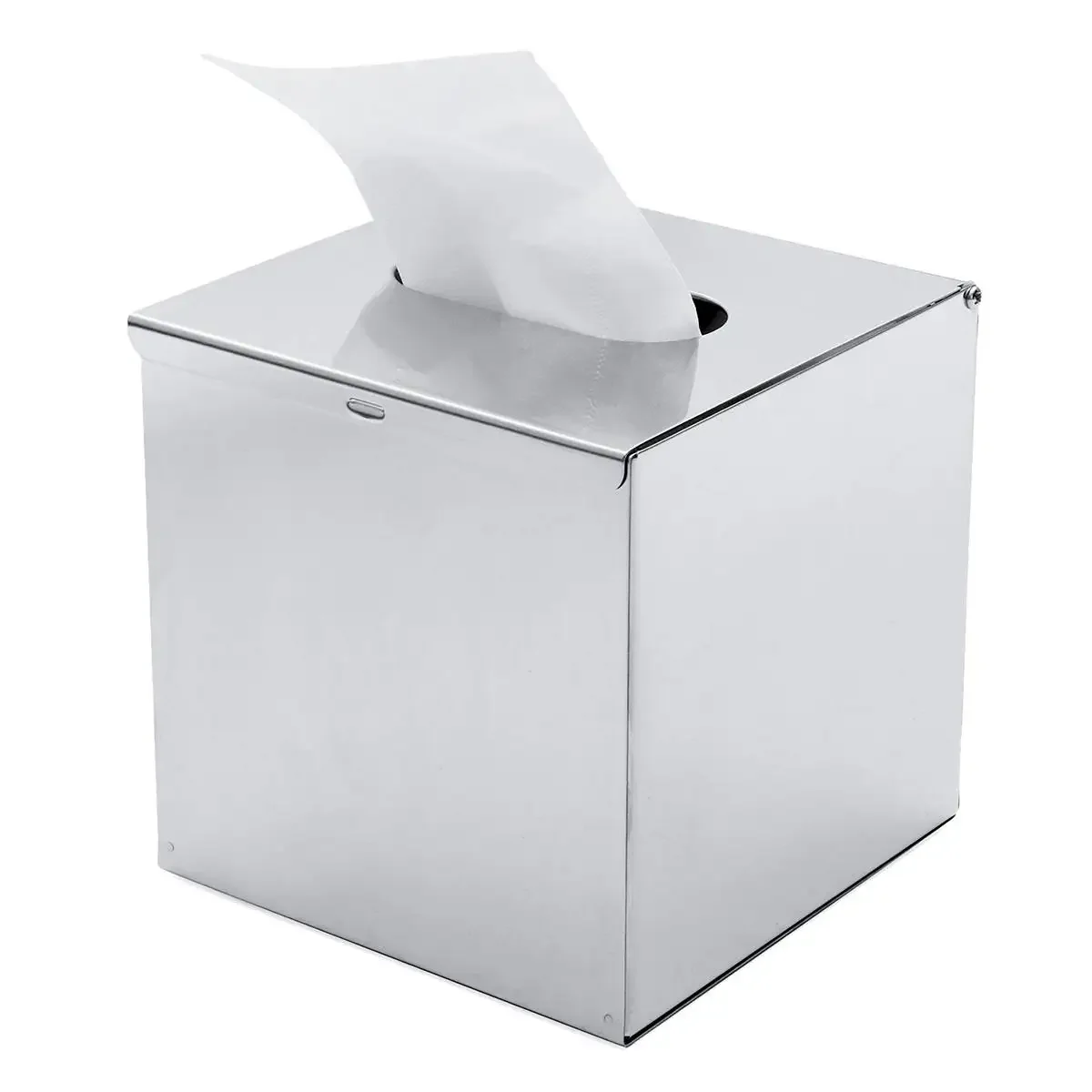 Paper holder elegant chrome car household cube square tissue box container stainless steel carton towel napkin holder
