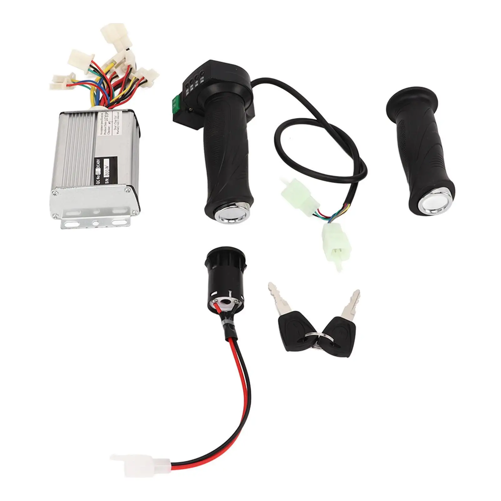 

48V 1000W Brushed Controller + 4 Throttle for electric Scooter & Bike with Door Lock