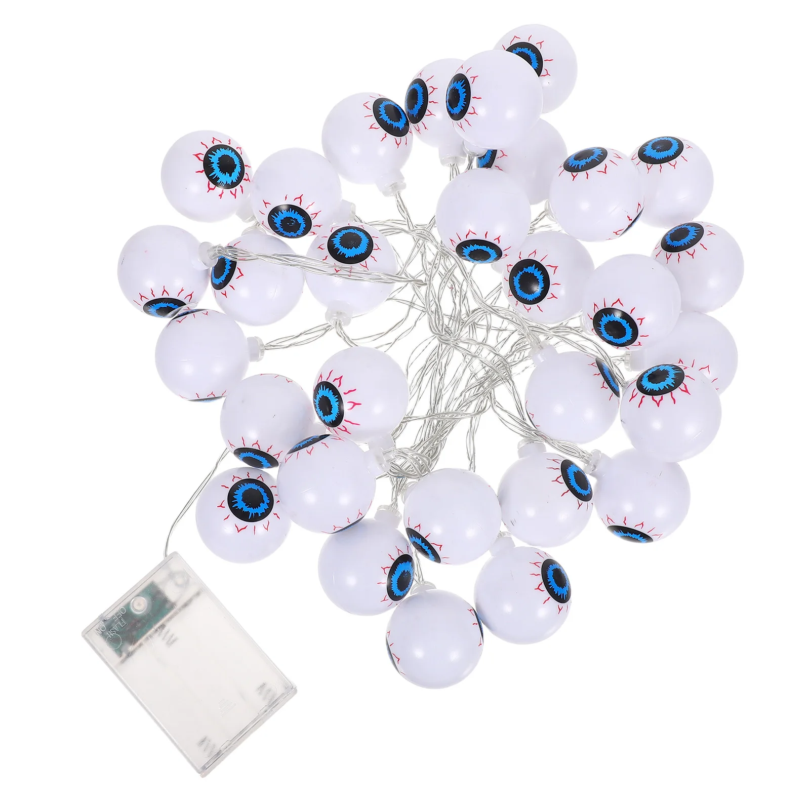 Luci a stringa per bulbo oculare a LED di Halloween 6,5 m Lanterne per tende da esterno per feste spettrali impermeabili Corda per finestra per la decorazione
