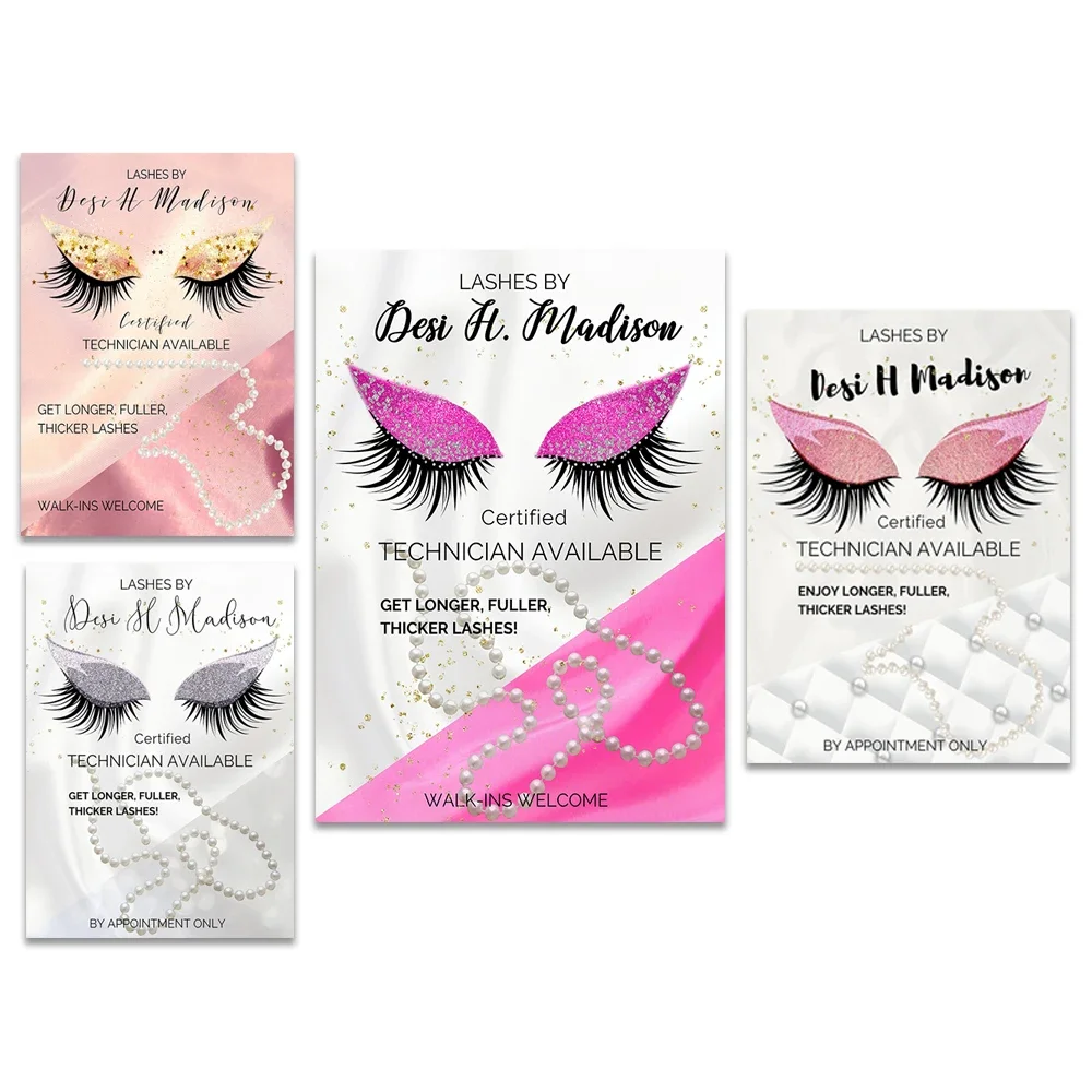 Beautiful eyelashes makeup poster, fancy eyes, glitter eyeshadow, long eyelashes, pearl decoration beauty salon pictures