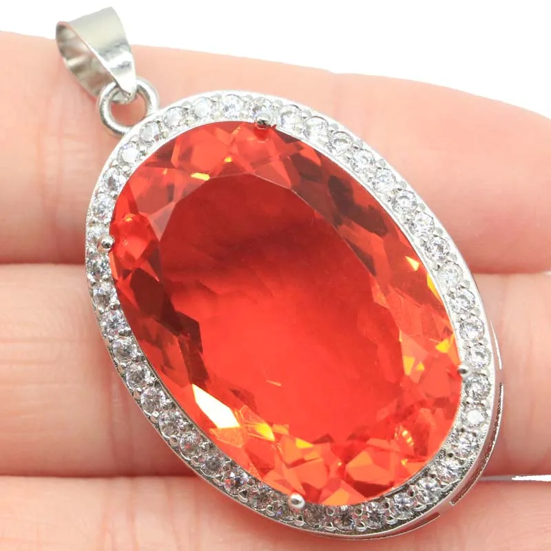 

Buy 5 Get 1 Free 45x26mm Big Heavy 14.1g Orange Spessartine Garnet Golden Citrine Violet Tanzanite Peridot Silver Pendant