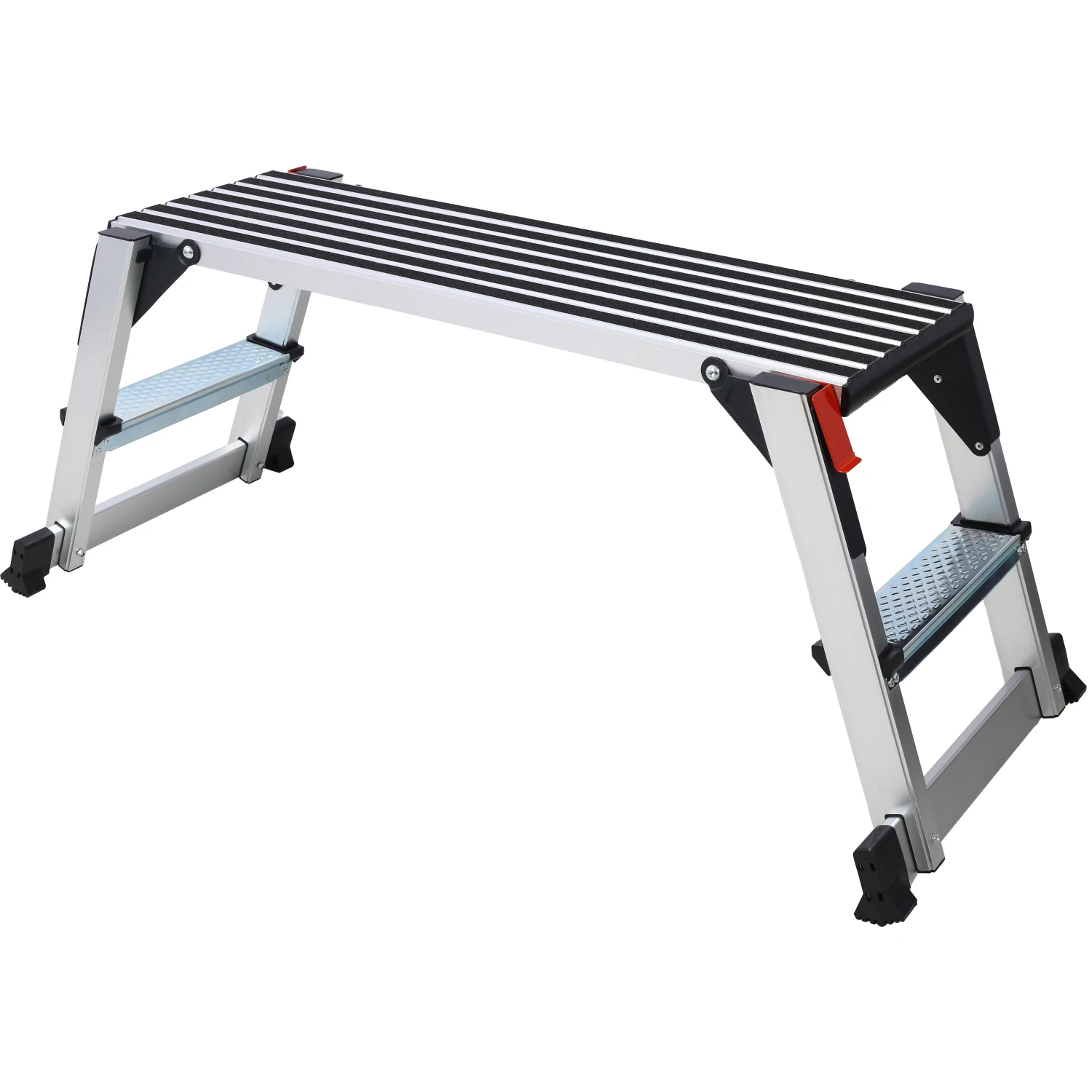 

Aluminum Platform Non-Slip Folding Work Bench Drywall Stool Ladder 330lbs Capacity