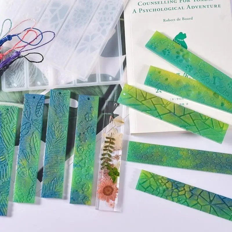 P9FE DIY Lesezeichen-Harzform, Lesezeichen-Silikonformen, Schmuck-DIY-Handwerk, transparente Formen – Detail 5