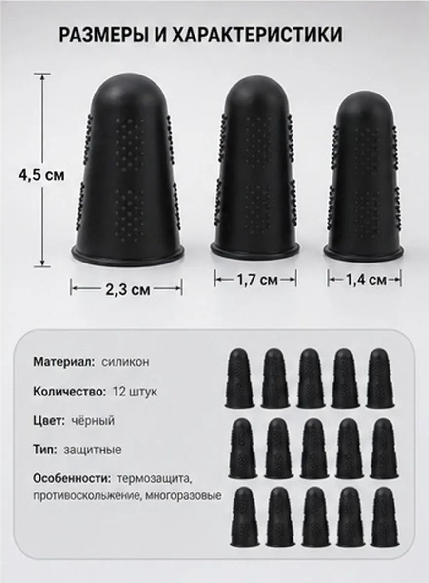 Silicone Finger Guards 12 Pack Heat Resistant Non Slip Protectors for Sewing Hot Glue Crafts Ironing