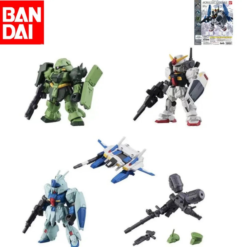 Bandai Original Genuine GUNDAM Gashapon MOBILE SUIT ENSEMBLE 07 Anime Action Figure Model Toys Collectible Gifts For Children