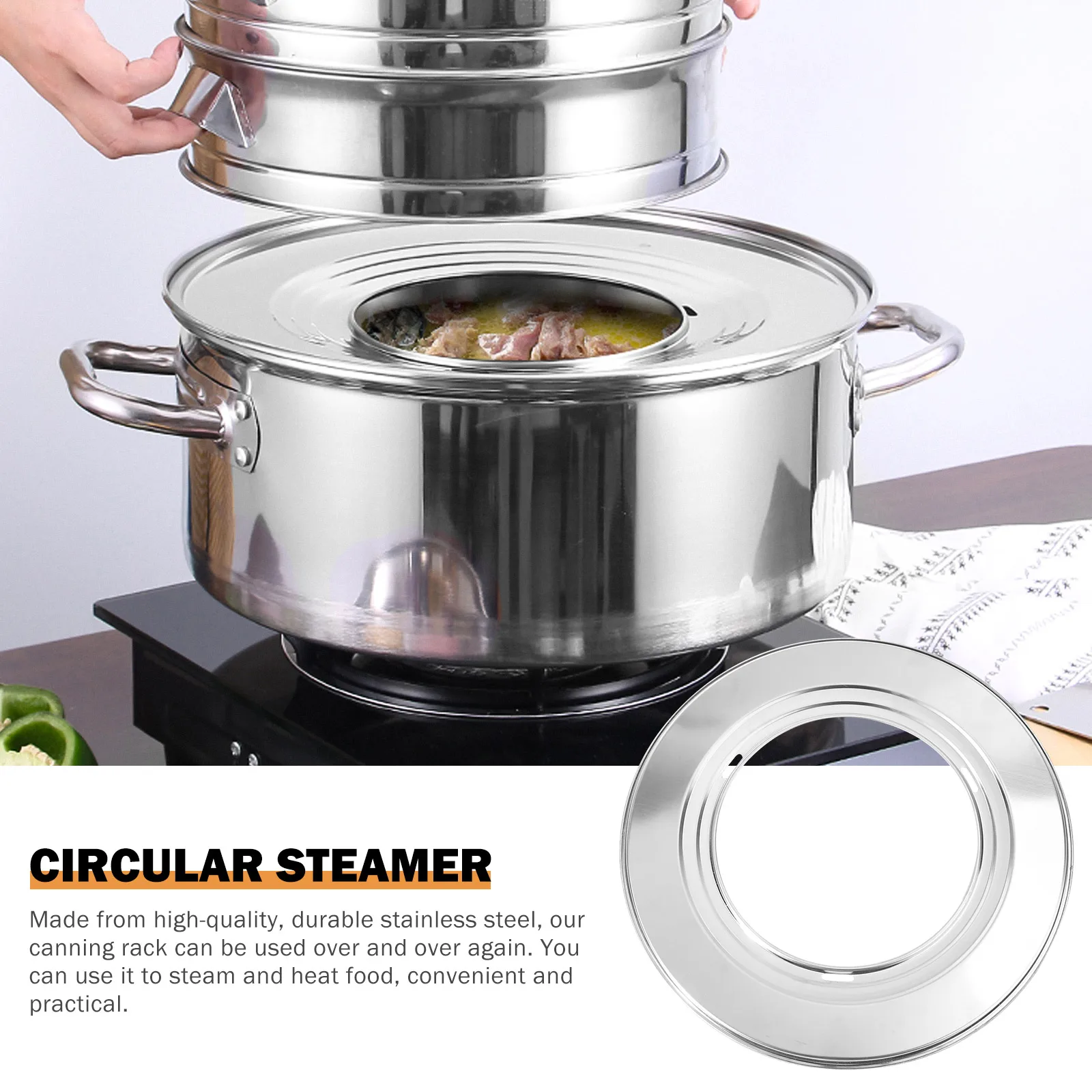

Stainless Steel Steamer Rack 28 5cm Canning Tool Pressure Cooker Rack Soup Pot Stand Non Stick Easy Clean