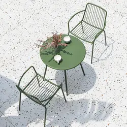 Nordic outdoor tables chairs iron art leisure outdoor courtyard balcony tea shop coffee shop waterproof tables chair combination