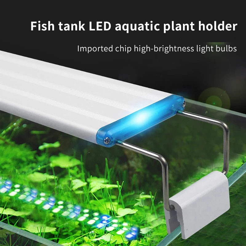 Fish Tank Light LED Aquarium Light Aquatic Plant Light Expandable Clip On Tank Water Lighting Bracket Light, Water Grass Light