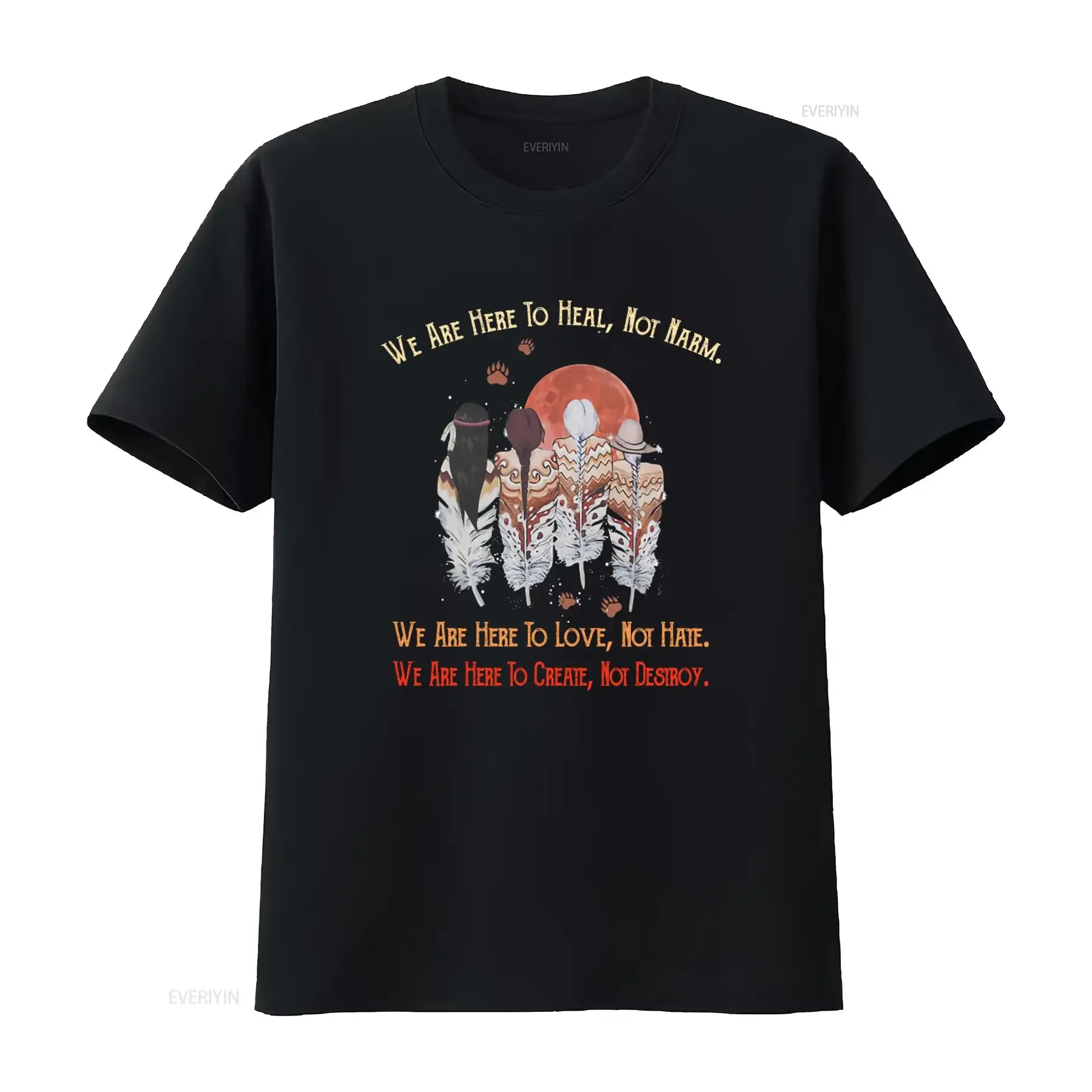 Mmiw Awareness T Shirt We Are Here To Heal Not Harm Love Hate Create Destroy Indigenous Women Tribe Design vintage Washed