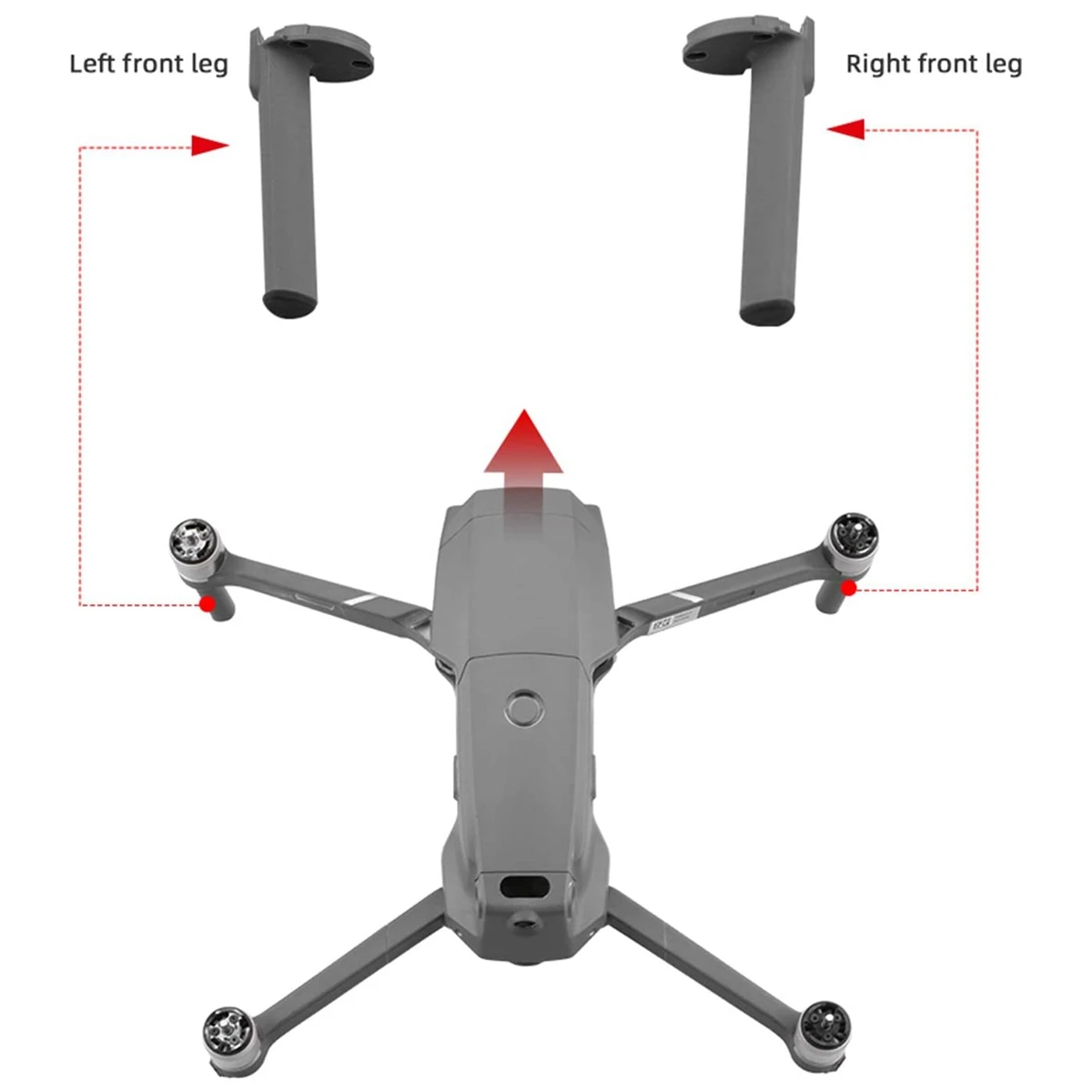 Equipo de aterrizaje de pierna delantera izquierda y derecha, reemplazo de pie izquierdo y derecho para DJI Mavic 2 Pro/Zoom Drone, accesorios, 1 Juego