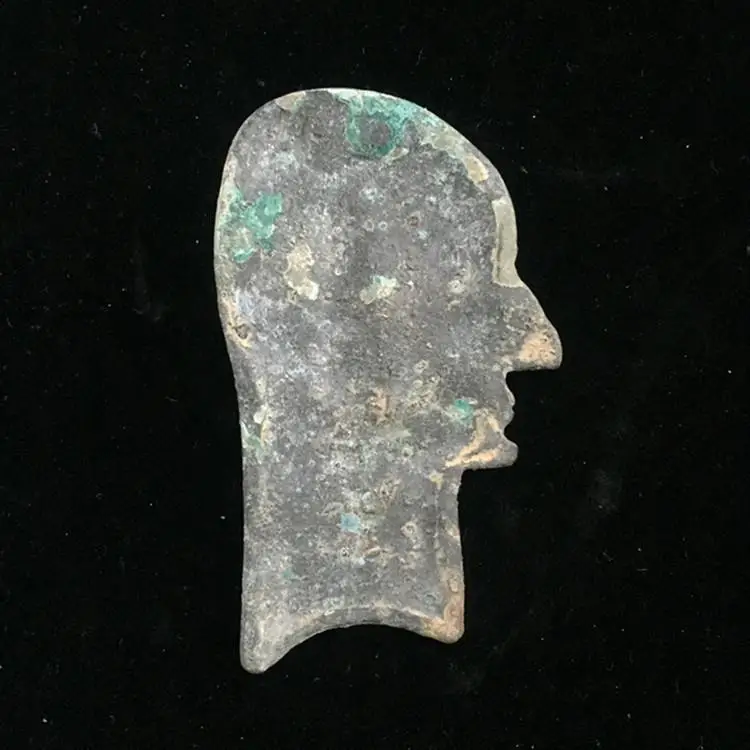 Chinese collection of retro Sanxingdui face portrait side portrait side face like facial decoration