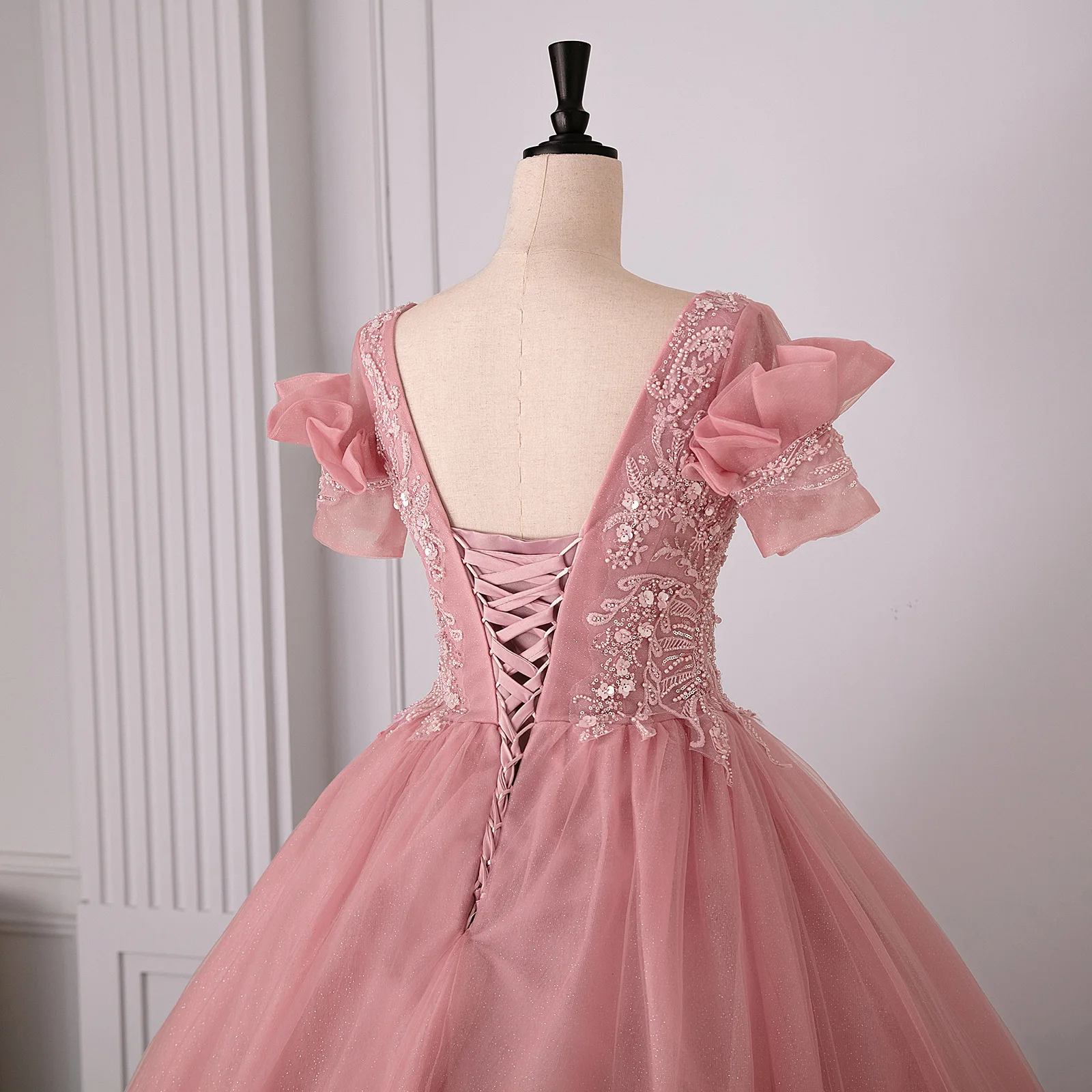 LZPOVE robe de mariée en dentelle bleu Royal 2025 Appliques perles robe de mariée robes de mariée Vintage 15 robes de Quinceanera personnalisées