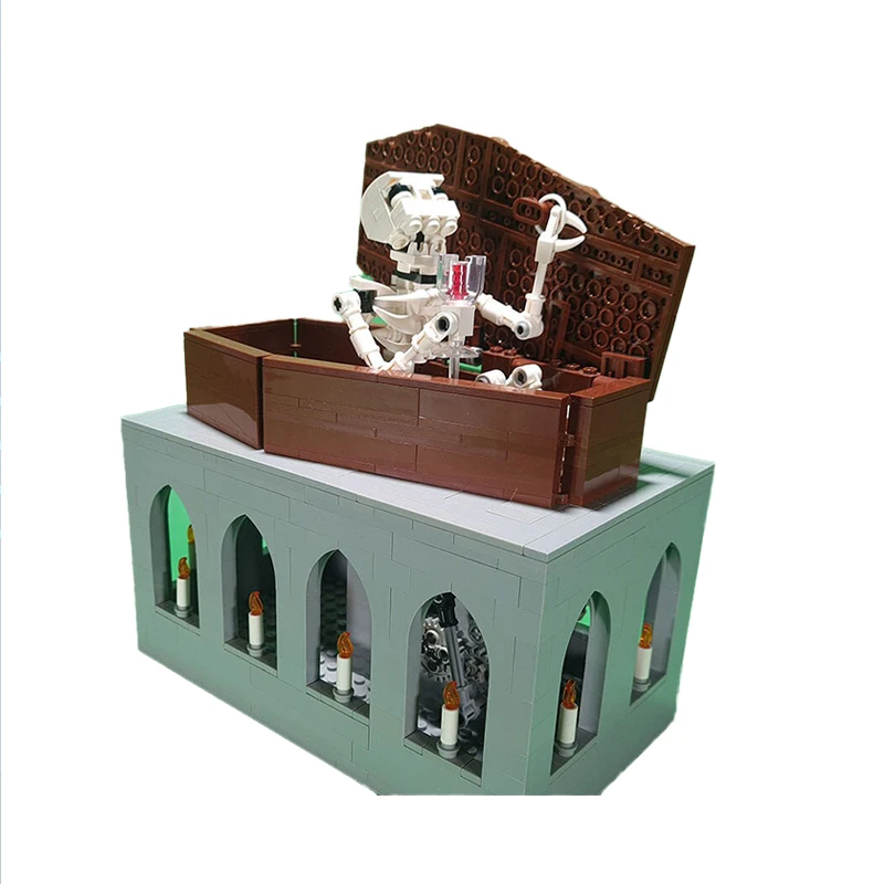 

Skeleton Model Magician Modular Assembling GBC Repetition Technology Bricks MOC Building Blocks Puzzle Funny Toys Xmas Gifts