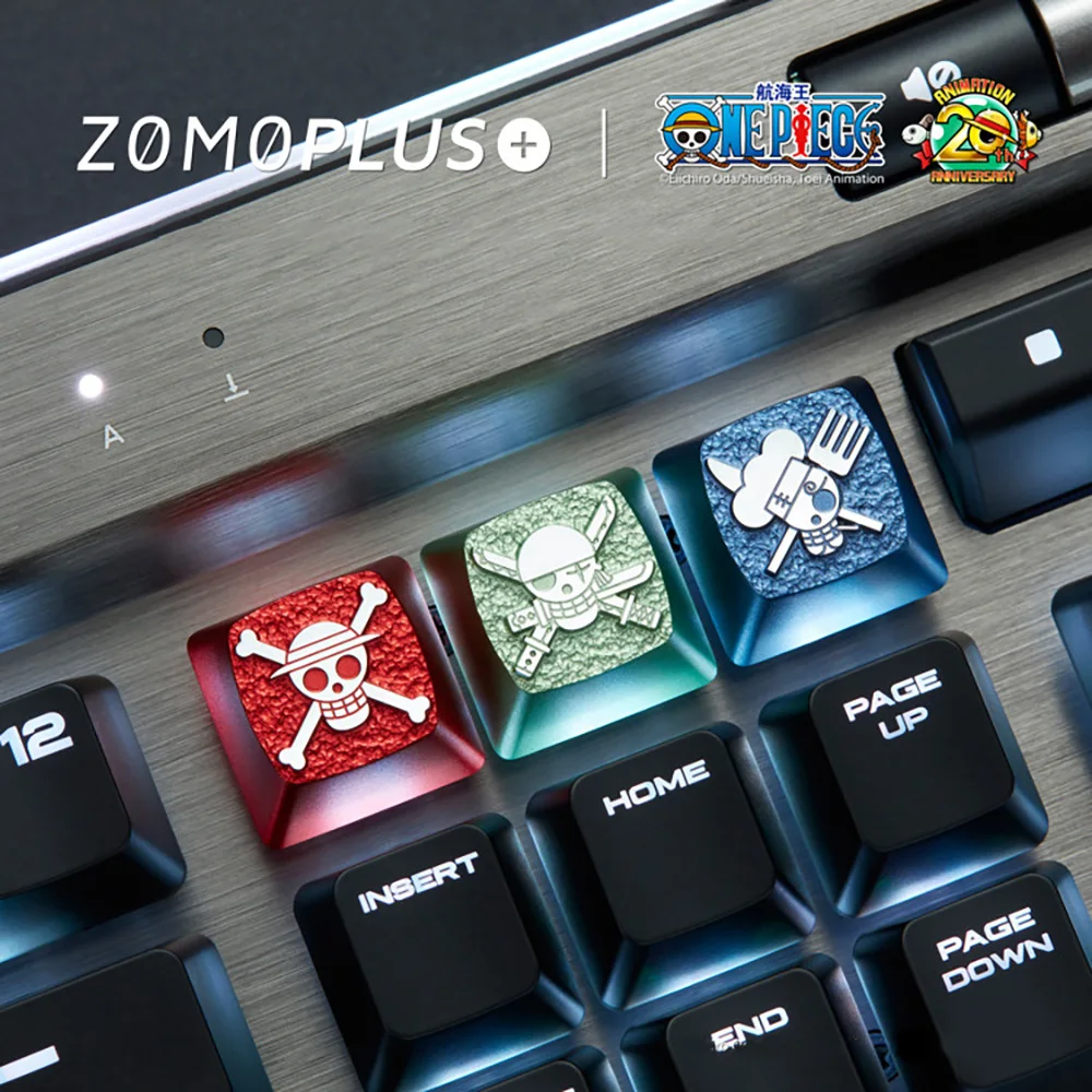 ZOMO PLUS One Piece Artisan Keycap CNC anodyzowane aluminium kompatybilny przełącznik Cherry MX ESC klawiatura klawisze Chopper Franky Luffy