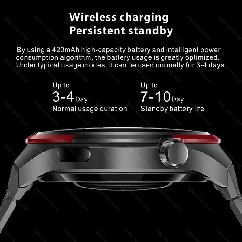 นาฬิกาอัจฉริยะสำหรับ Huawei 2024 Hello CLOCK AMOLED 4G ROM NFC เข็มทิศบลูทูธโทรศัพท์กีฬาสมาร์ทวอทช์ผู้ชายผู้หญิง PK 3 PLUS GT 4 Pro