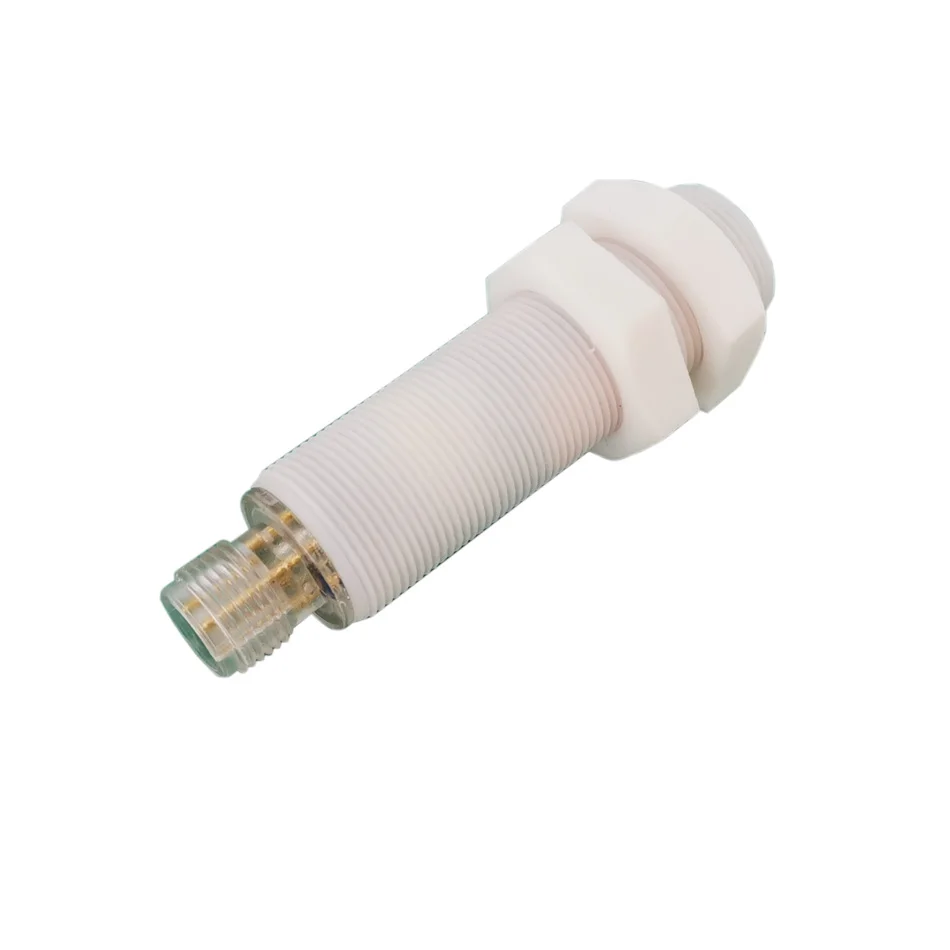 M18 PTFE Housing Capacitive Sensor, Chemical & High Temperature Resistant, Capacitive Proximity Sensor 4wires PNP M12 Connector