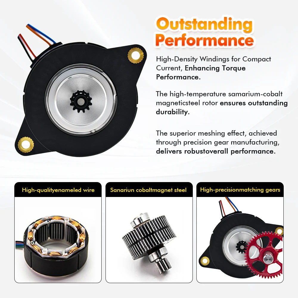 3D Printer K1/K1 Max Extrusion Extruder Motor 1.8 Degree Press 12 Tooth Gear Circular Stepper Motor for K1/ K1C/ Ender 3 V3 SE