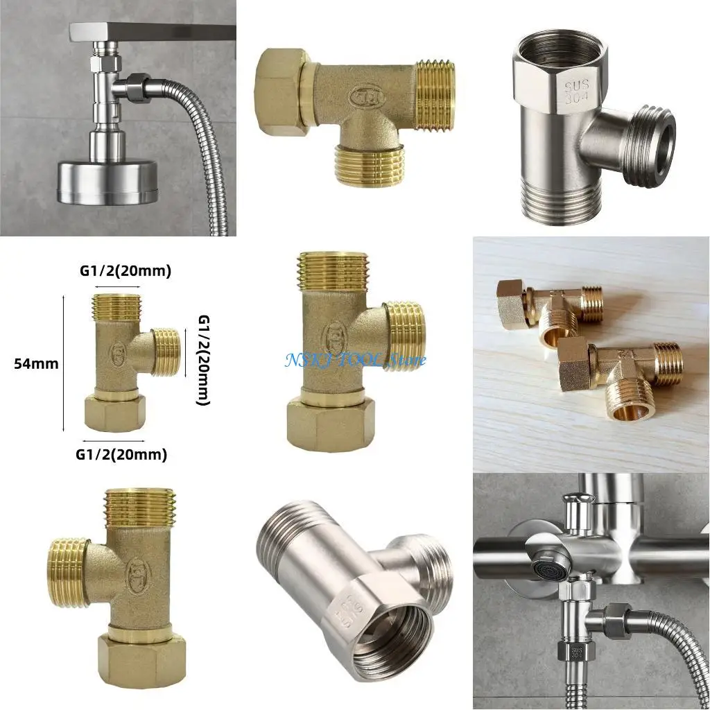 

L8RC Stainless Steel 3 Way Water Splitter Connector For Garden Irrigation System