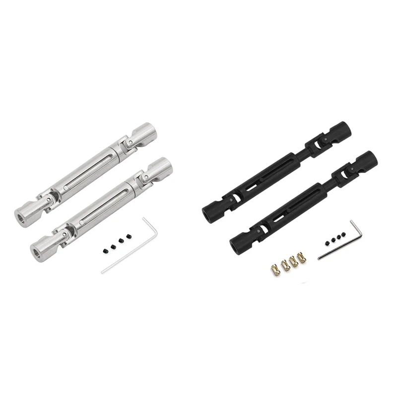 

2Pcs MN82 LC79 Metal Drive Shaft Driveshaft CVD For Mang Cow MN82 LC79 RC Truck Car Upgrade Parts Silver
