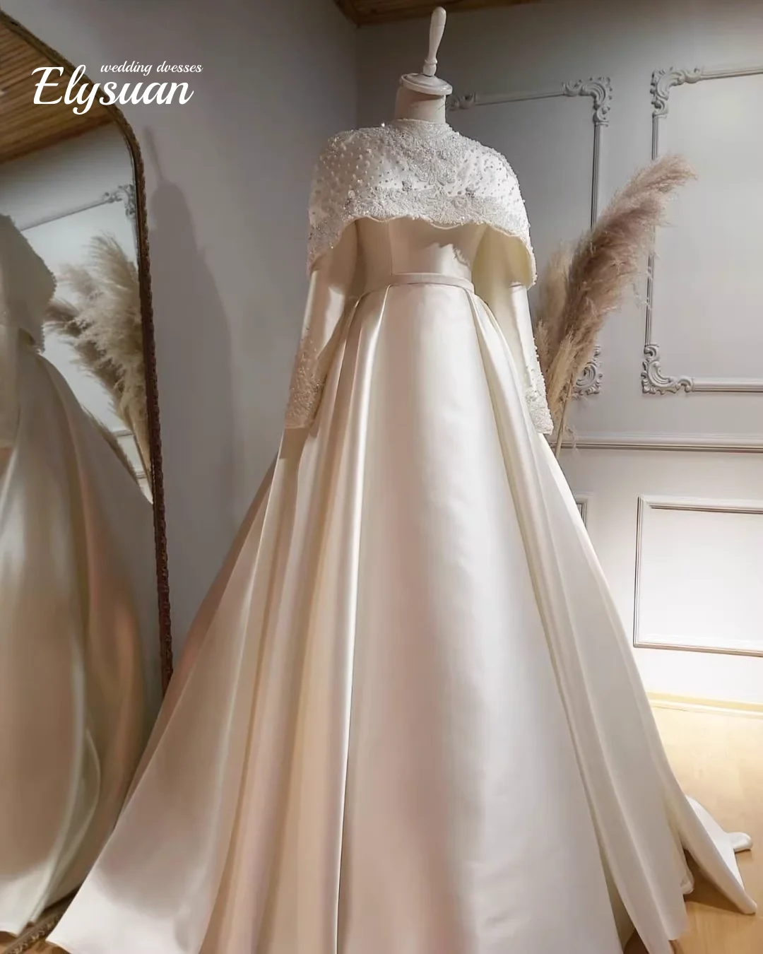 Personalize elegante uma linha vestido de noite feliz vestidos de baile para festa de luxo ocasião especial vestido mangas compridas