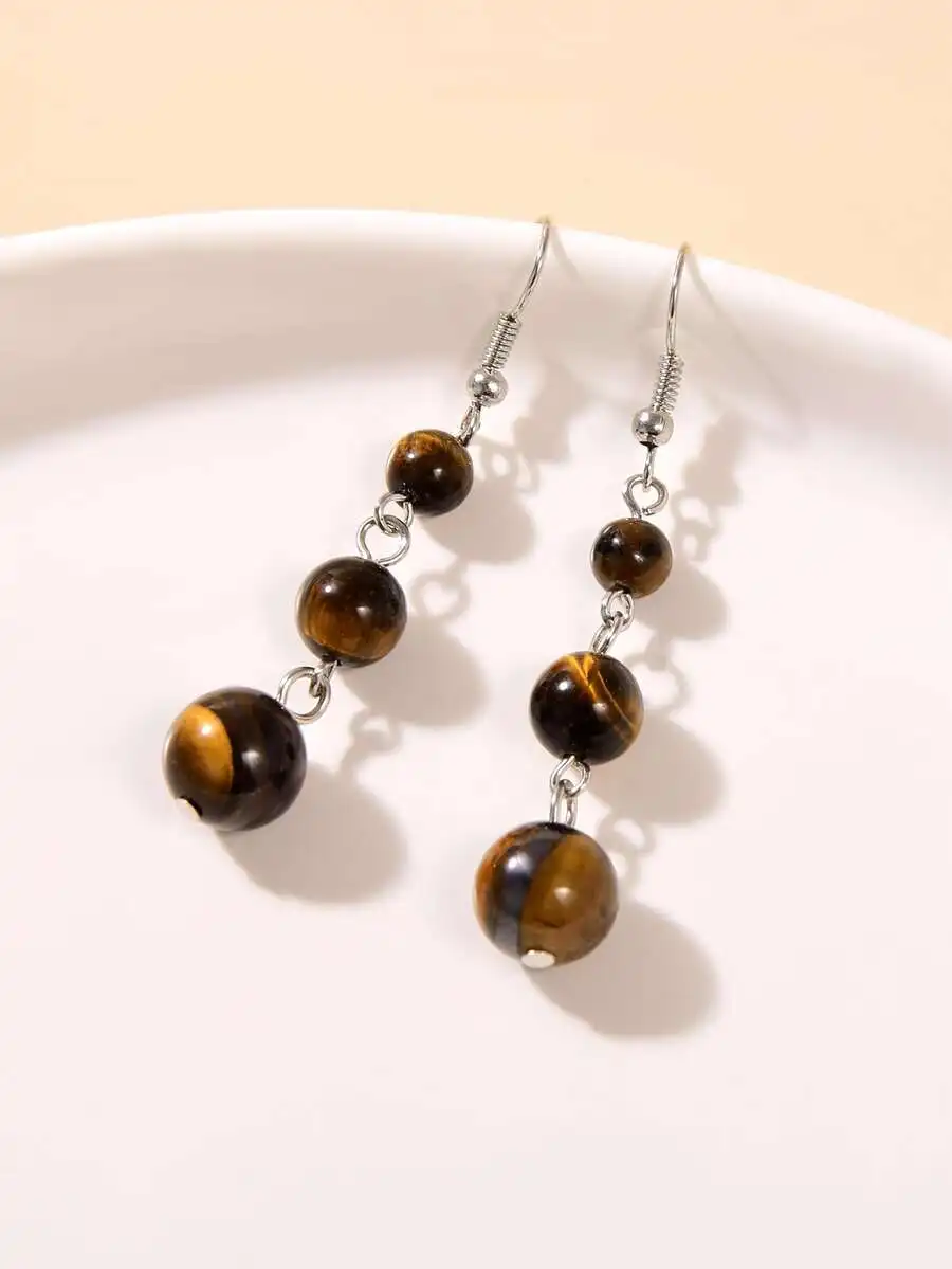 

Stone Drop Earrings for Women Elegant Minimalist Jewelry Lightweight Dangle Earrings Perfect for Daily Wear