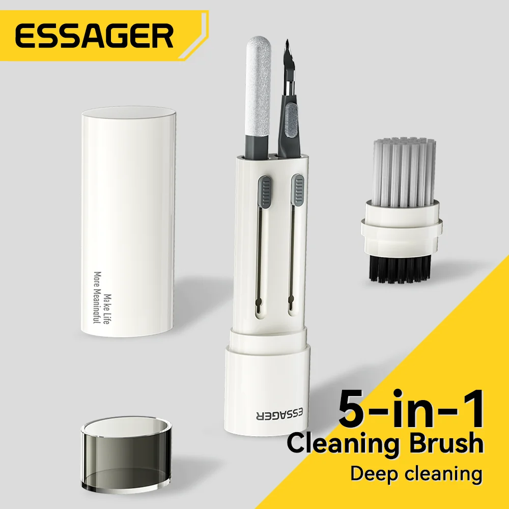 Essager 5 in 1 Cleaning Kit  For Computer Keyboard Cleaner Brush Earphones Cleaning Pen For AirPods Pro 3 iPhone Cleaning Tools