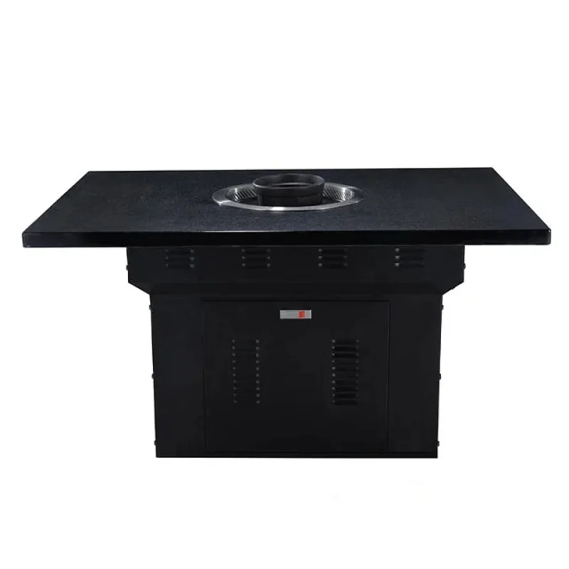 Korean Restaurant Black Non Smoke Bbq Grill Table