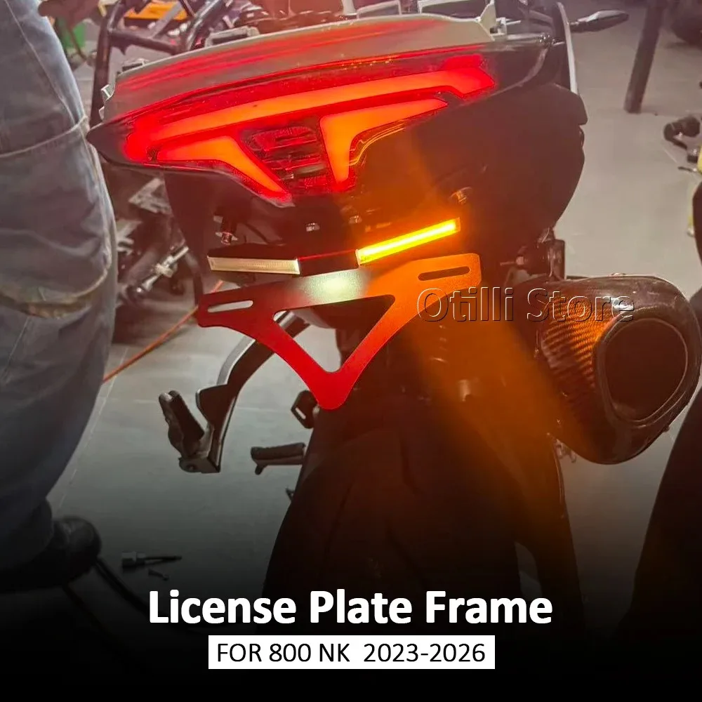 

New Motorcycle Adjustable Number License Plate Mount Holder Black Bracket Tail Tidy Fender Eliminator For CFMOTO 800NK 800 NK