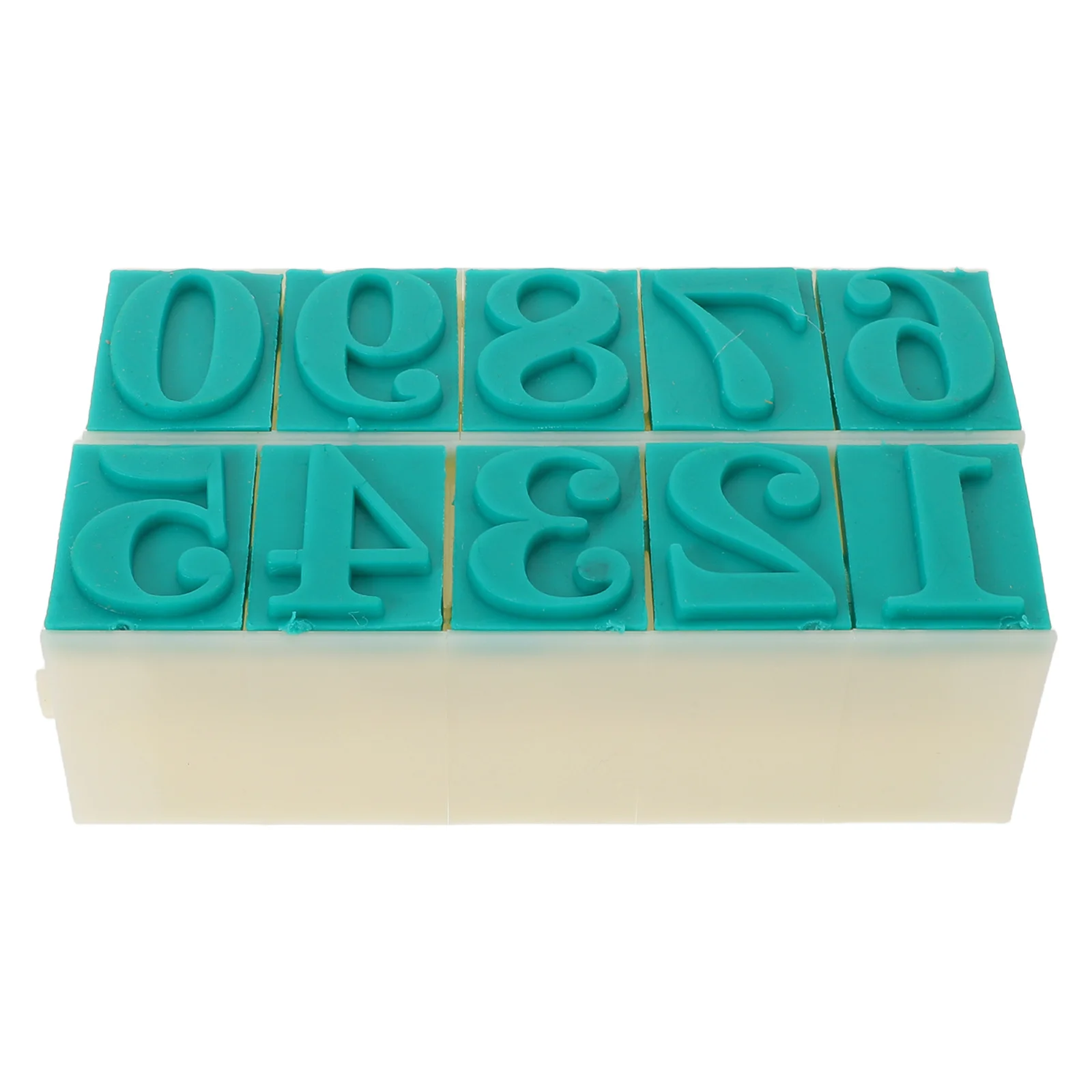 1Set Zahlen-Stempelset, ergonomische Griffe für Büro, Klassenzimmer, Basteln, Serieller Code, Datumsstempel für Journaling, Scrapbooking