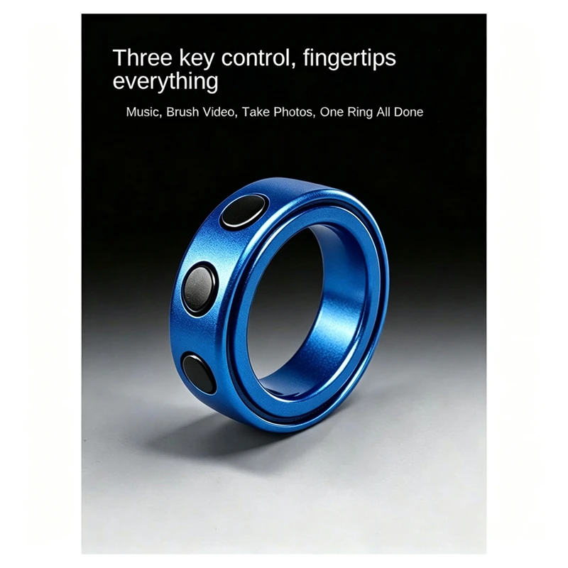 DT98 Wearable Ring Remote Control Finger Ring Controller Smart Bluetooth 6.0 for Photo Taking Music Play Pause Practical