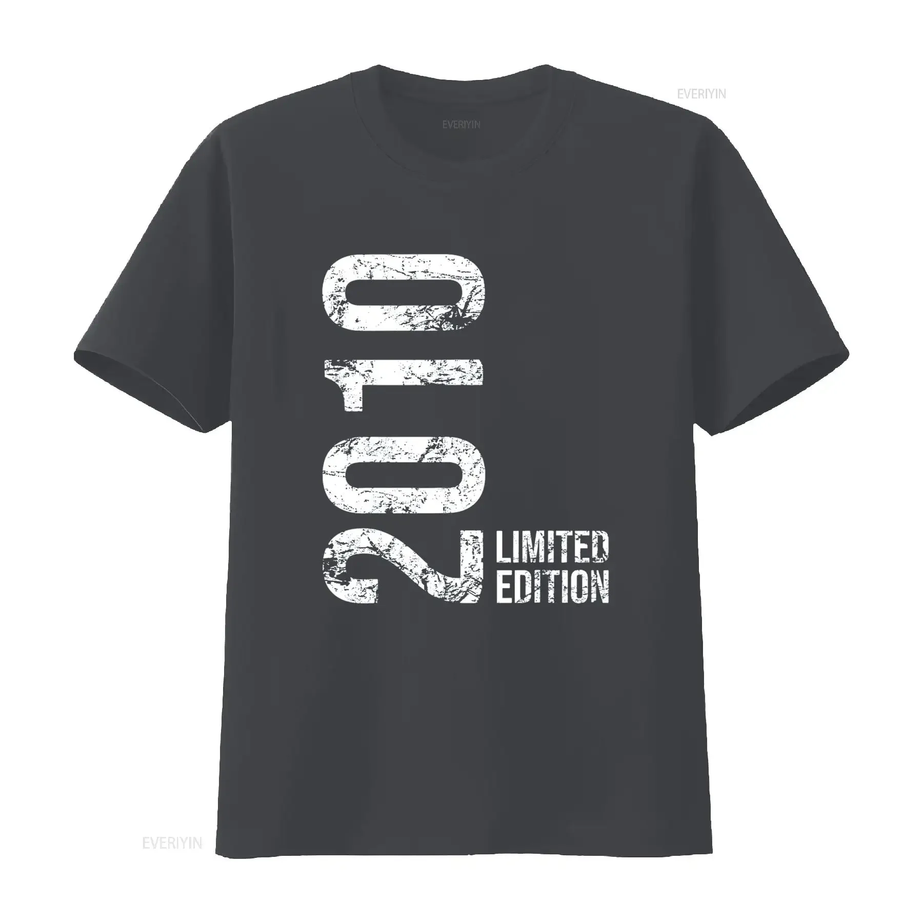 عيد الميلاد 14th 14 سنة فتاة صبي 2010 تي شيرت خمر غسلها أنيق لينة الرسم تنوعا لارتداء اليومي